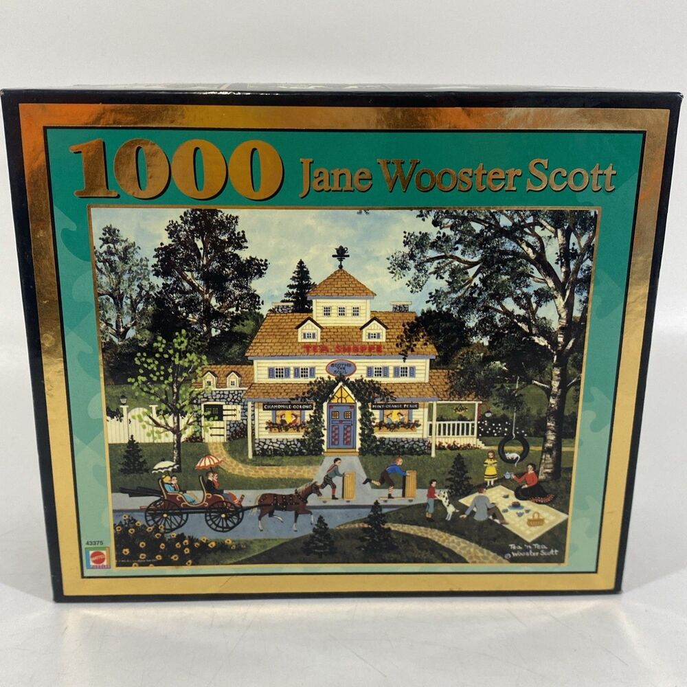 Rare 2002 Jane Wooster Scott 1000 Piece Puzzle Tea ‘N Tea 22” x 28” New Sealed